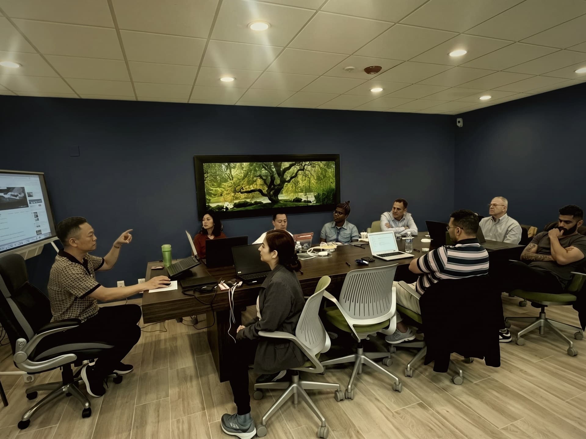 Dr. Ahn teaching the room at a live in-person session
