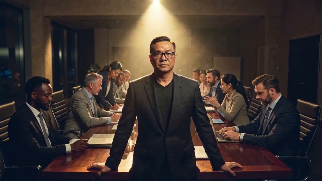Dr. TJ Ahn at the boardroom table in Glenview